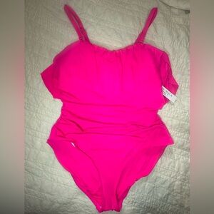 NWTs La Blanca Bright Pink One Piece Swimsuit Size 22W